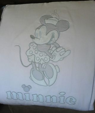 Edredón y chichonera Minnie Mouse,rosa suave