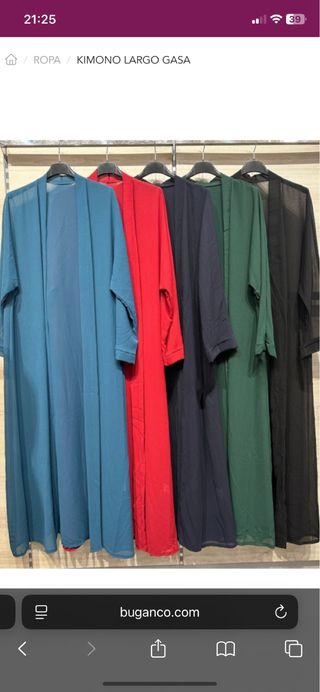 Kimono largo gasa- marca buganco- sin estrenar