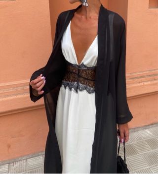 Kimono largo gasa- marca buganco- sin estrenar