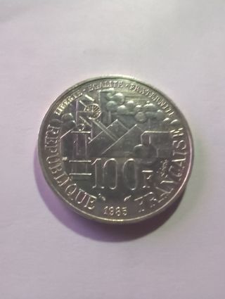 Francia 100 Francos 1985 Emilie Zola plata 900