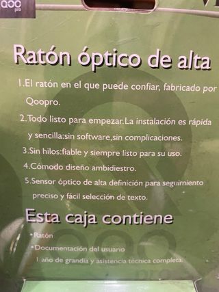 Ratón Óptico Qoo 800 dpi Nuevo