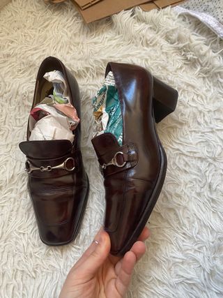 Zapatos cuero autentico talla 36 Corte inglés