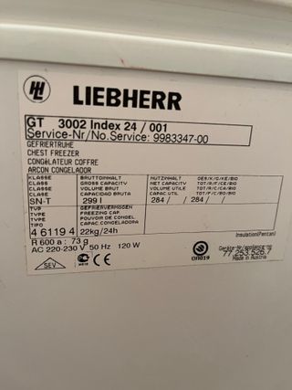 Congelador Horizontal Liebherr GT 3002