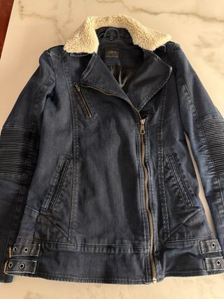 Giubbotto jeans lungo sagomato