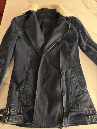 Giubbotto jeans lungo sagomato