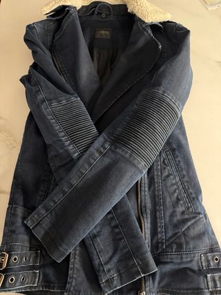 Giubbotto jeans lungo sagomato