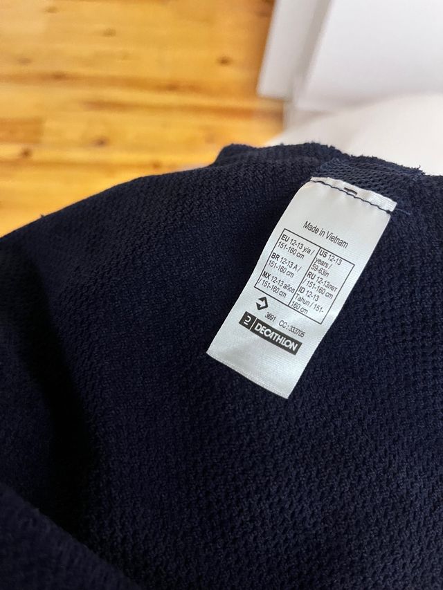 Albornoz Decathlon niño azul marino talla 12-13