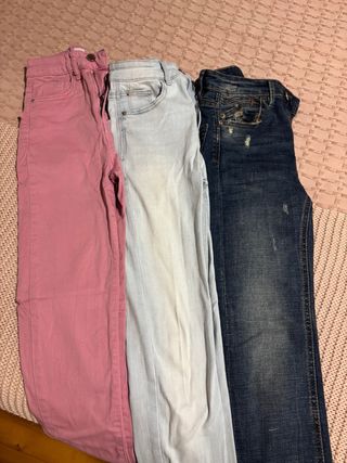 Lote 3 Pantalones (Azul, Rosa)