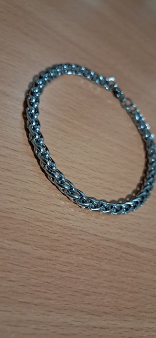 Pulsera Acero Inoxidable Plateada.