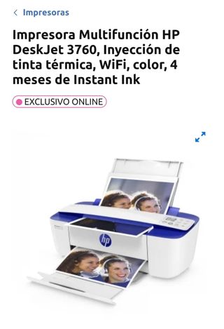 Impresora HP DeskJet 3760 Multifunción