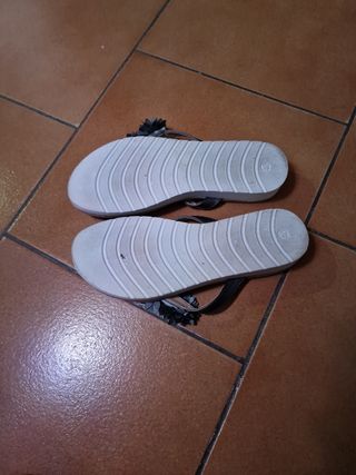 Sandalias Siebi's Beige y Gris con Flores