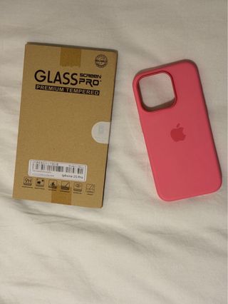 Cover silicone Apple iPhone 15 Pro + 2 vetri