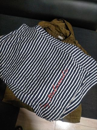 Pañuelo Fulard NEXO Rayas Azul y Marrón