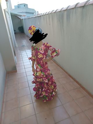 Traje de flamenca floral