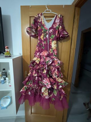 Traje de flamenca floral