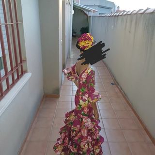 Traje de flamenca floral