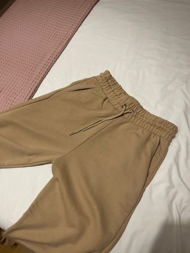 Pantalón de chándal beige