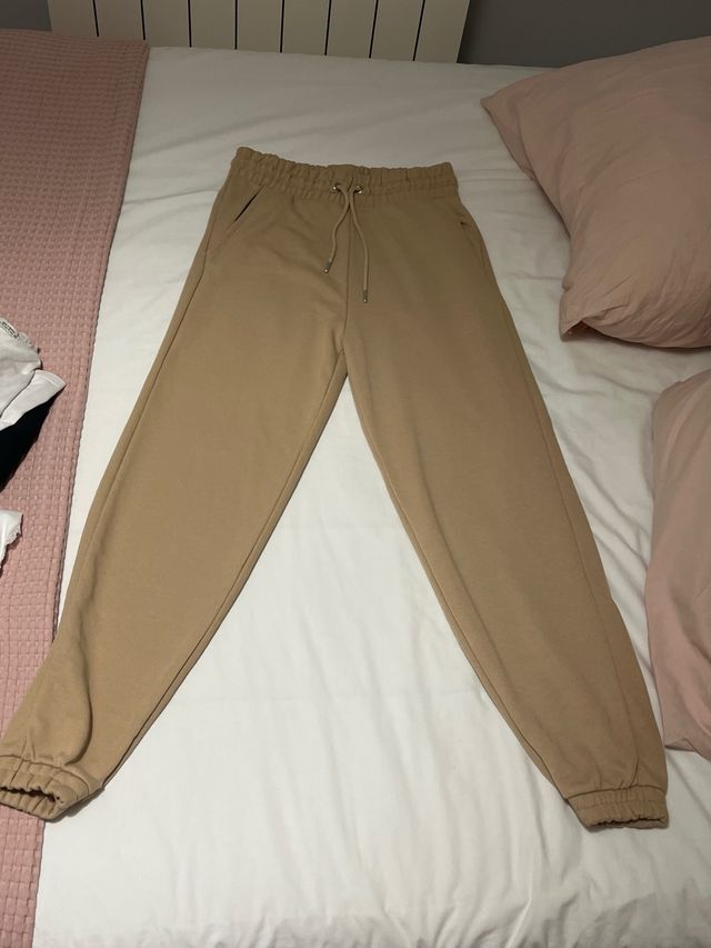 Pantalón de chándal beige