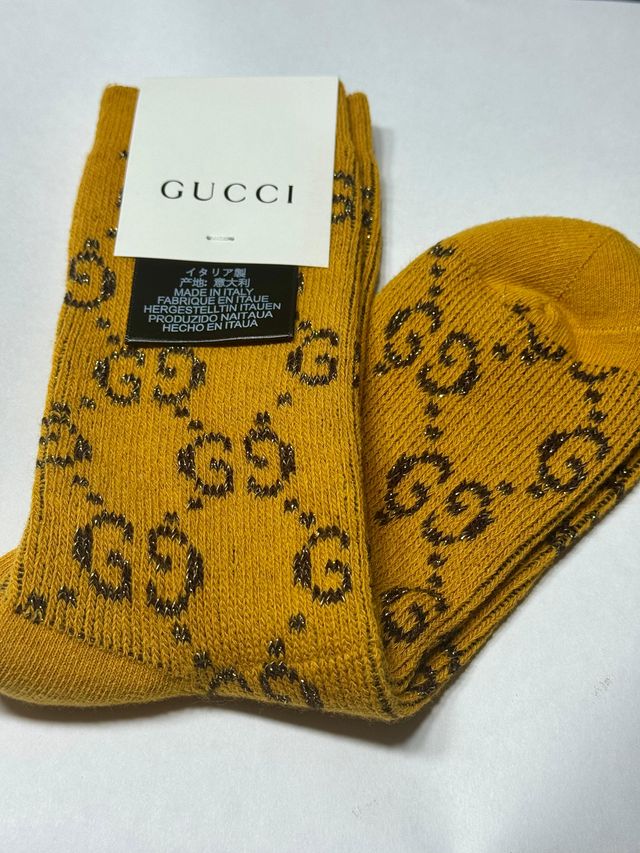 Calcetines Gucci Mostaza Talla Única