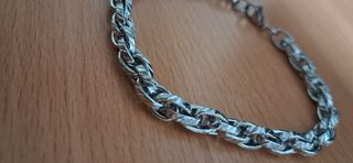Pulsera de acero inoxidable plateada