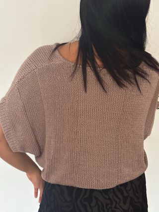 Camisa de punto cropped con botones