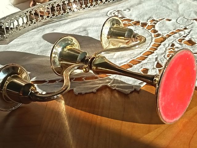 Candelabro portacandele 3 bracci in silver plated