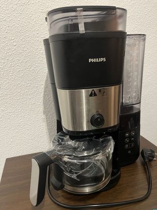 Cafetera Philips Negra de Grano