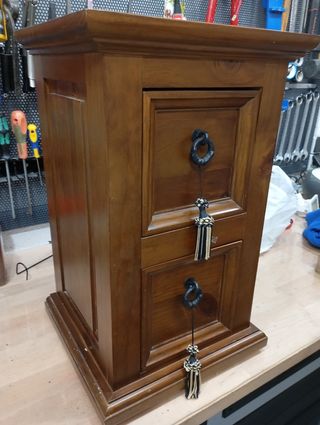 Mesilla rústica 2 cajones madera