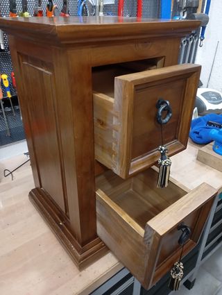 Mesilla rústica 2 cajones madera