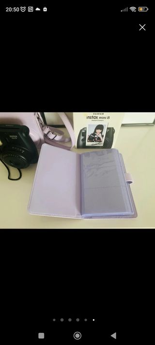 Cámara Fujifilm Instax Mini 9 + Funda Morada