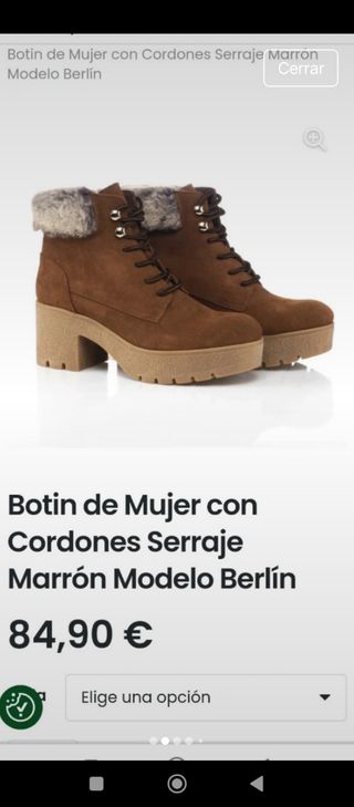 Botas ante marrones forradas con cordones