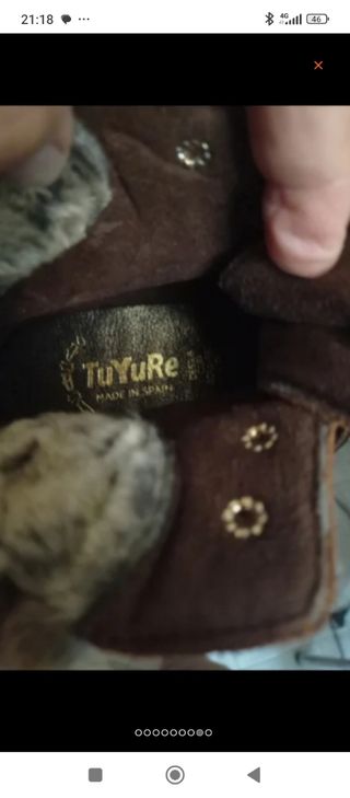 Botas ante marrones forradas con cordones