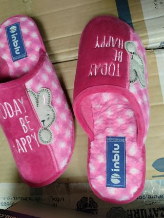 Ciabatte donna Inblu fucsia pelo taglia 40