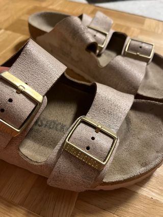 Sandalias Birkenstock Talla 39 Rosa Dorado