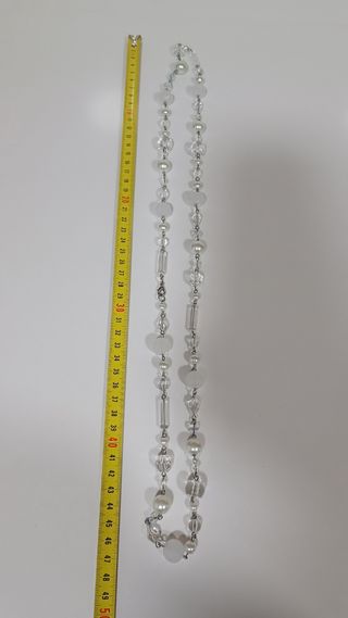 Lote 6 collares mujer plata y multicolor