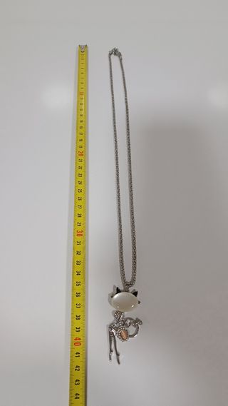 Lote 6 collares mujer plata y multicolor