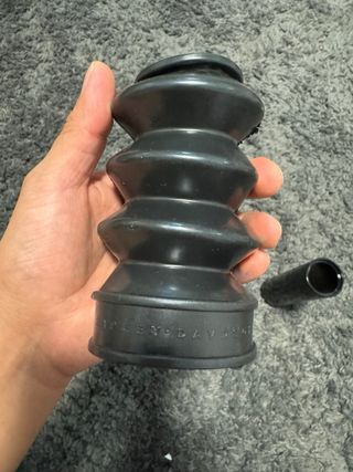 Polainas de horquilla delantera de goma negra de 3