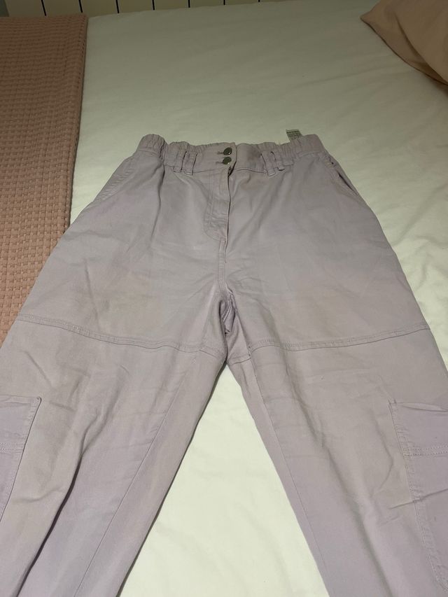 Pantalones cargo lilas