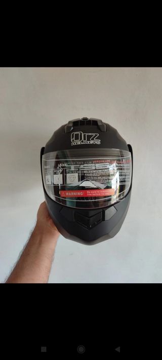 Casco Moto Modular Talla M Negro Unisex