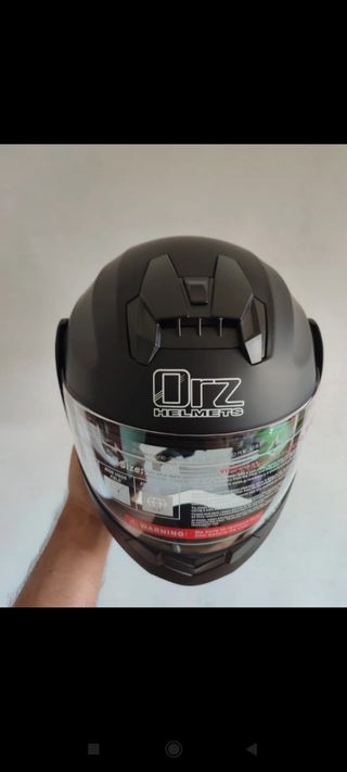 Casco Moto Modular Talla M Negro Unisex