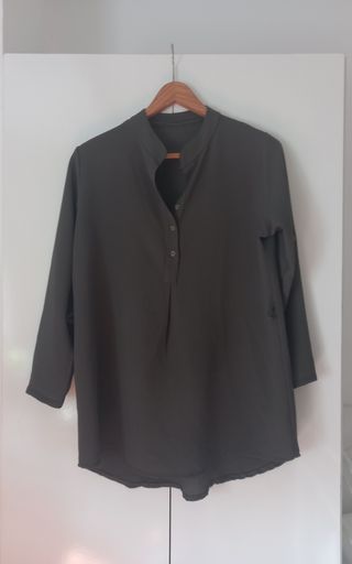 Blusa de manga larga verde militar