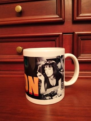 Taza Pulp Fiction sin usar
