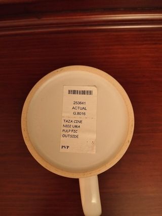 Taza Pulp Fiction sin usar