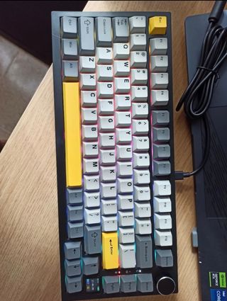 Teclado Ajazz Ak820 PRO Negro/Amarillo