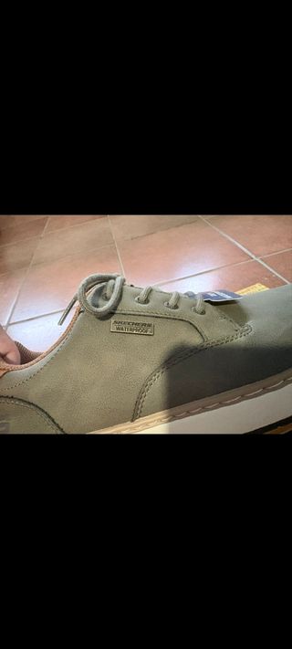 Zapatos Skechers Impermeables Marrones/Verdes