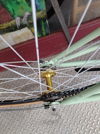 Bicicleta urbana color menta