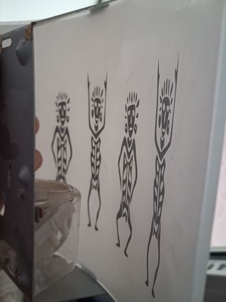 4 Apliques de cristal con diseño tribal