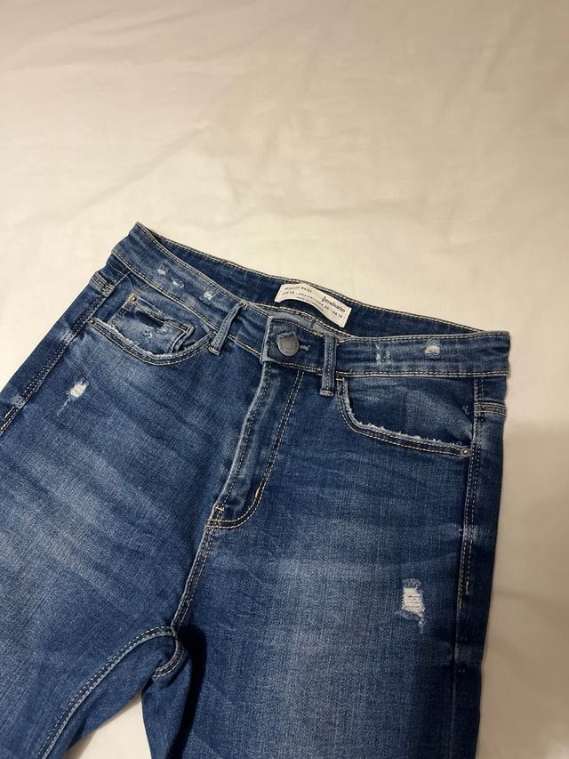 Vaqueros pitillo azules