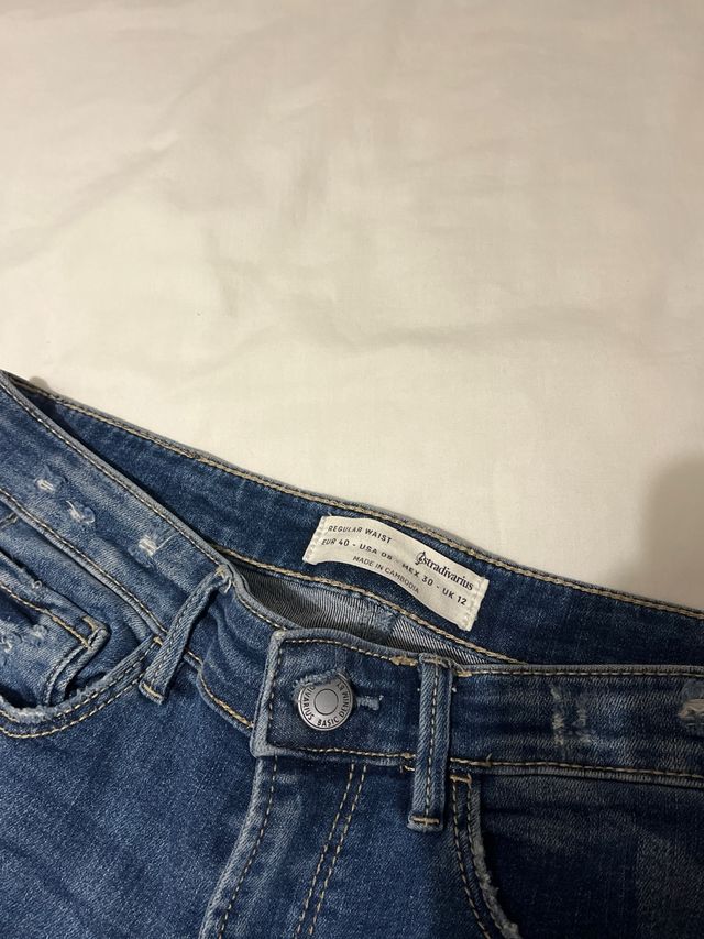 Vaqueros pitillo azules