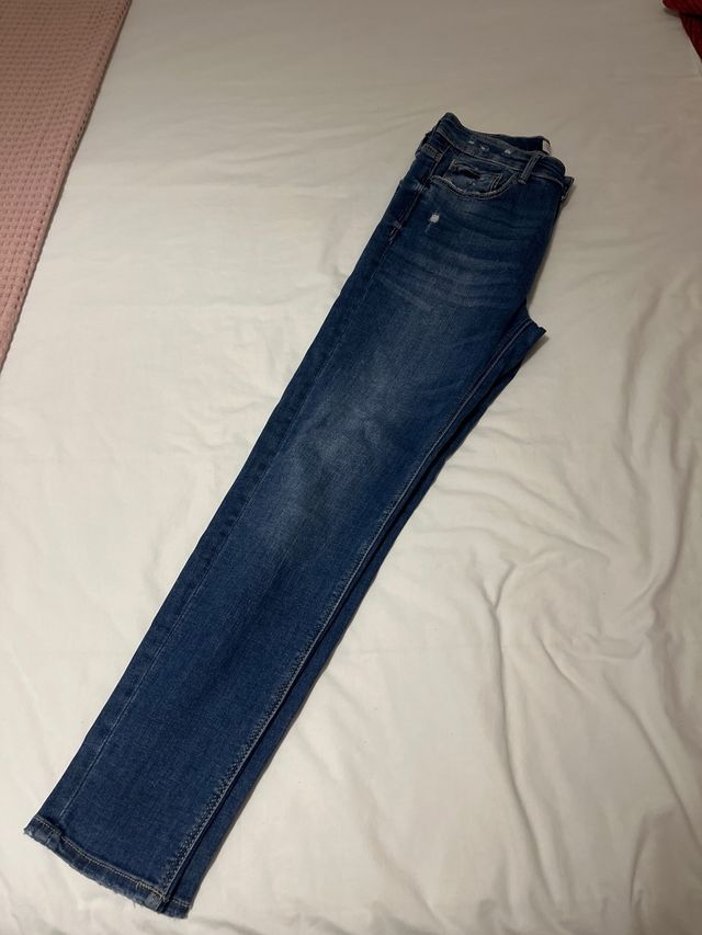 Vaqueros pitillo azules